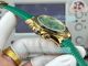 Swiss Replica Rolex Beach Daytona Green Roman Dial Leather Strap Watch (5)_th.jpg